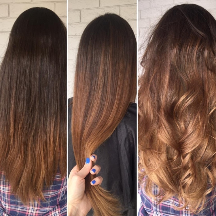 Хенд тач окрашивание волос на темные волосы