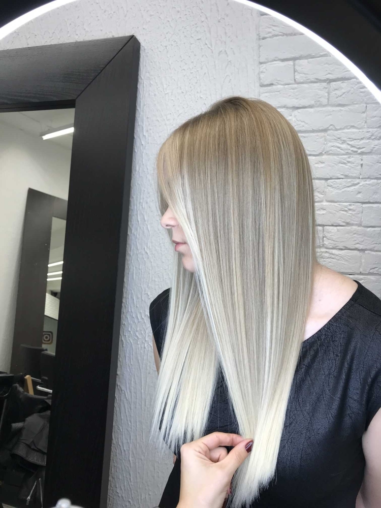 Хенд тач окрашивание блонд