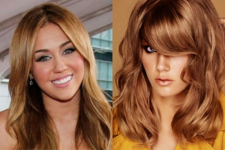 Медовый цвет волос до и после