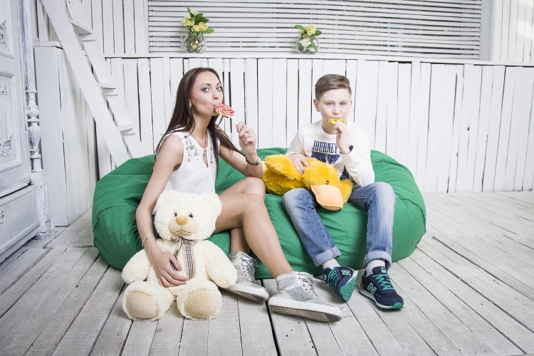 Фотосессия с сыном в студии