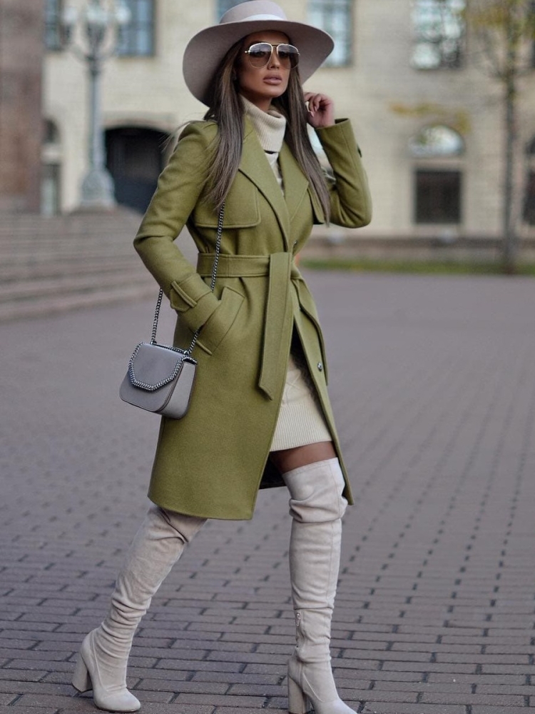 Пальто хаки