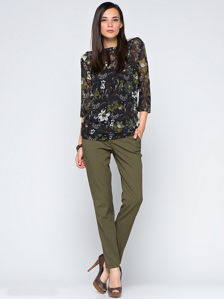 Брюки женские классические хаки