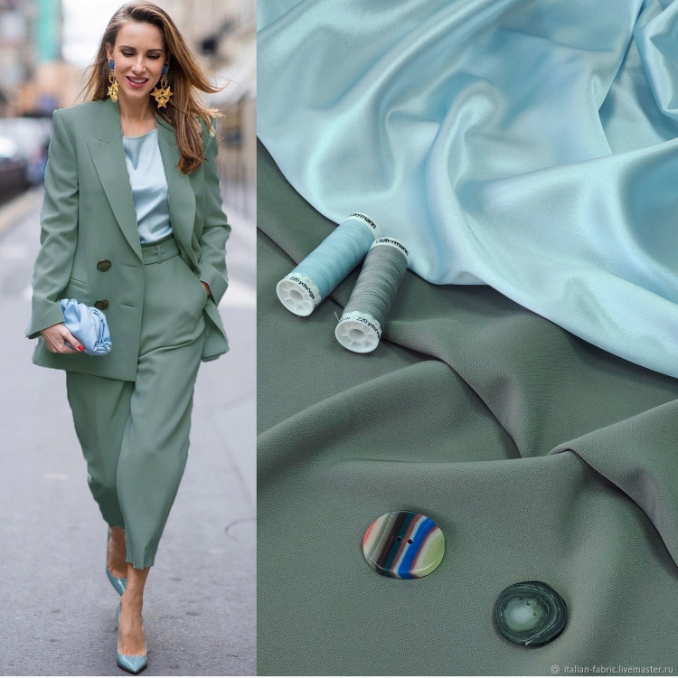 Костюм фисташкового цвета