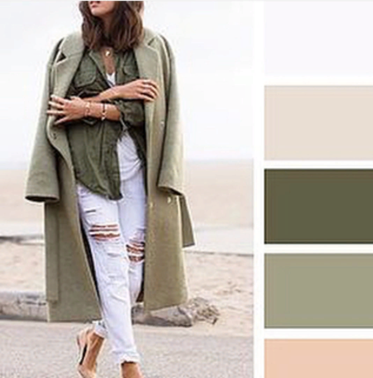 Цвет хаки сочетание