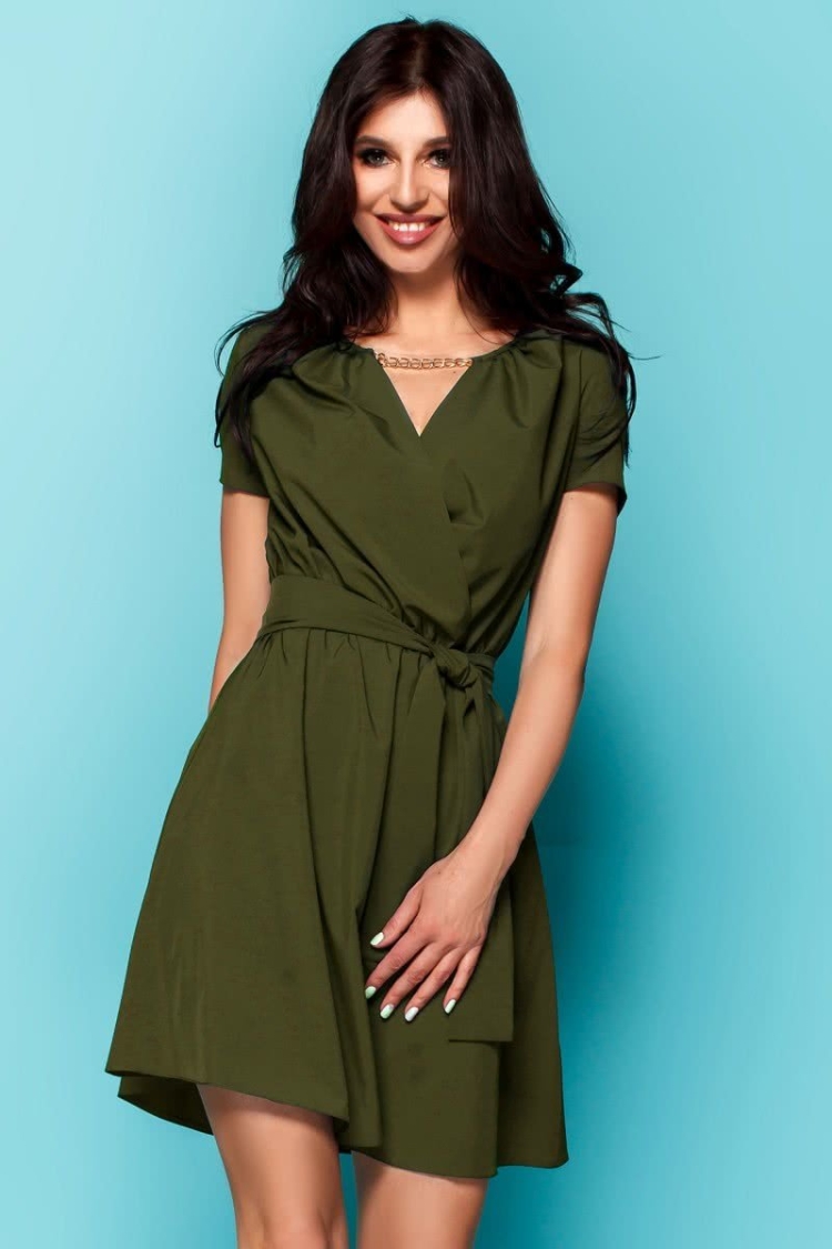 Платье болотного цвета