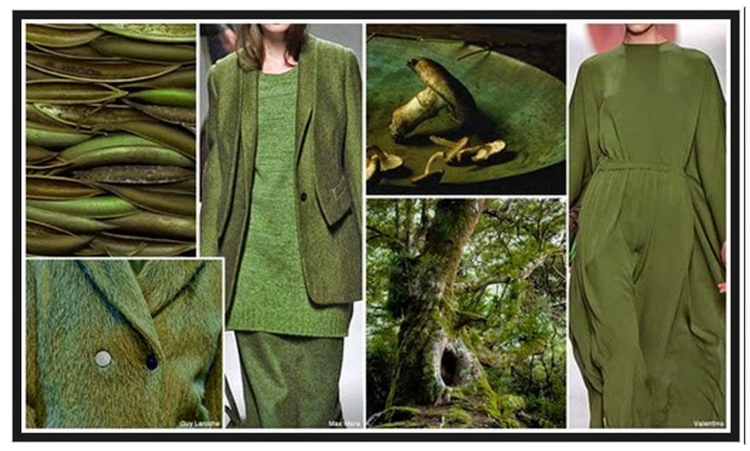 Платье цвета мха