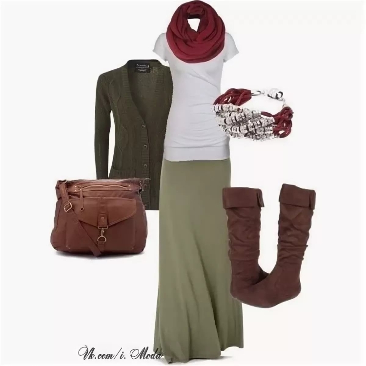 Сочетание болотного цвета в одежде для женщин