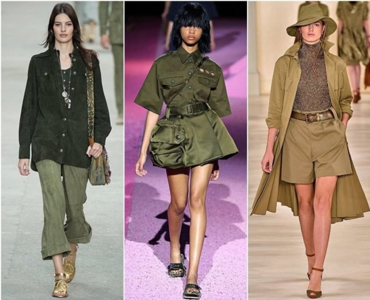 Стиль милитари в женской одежде