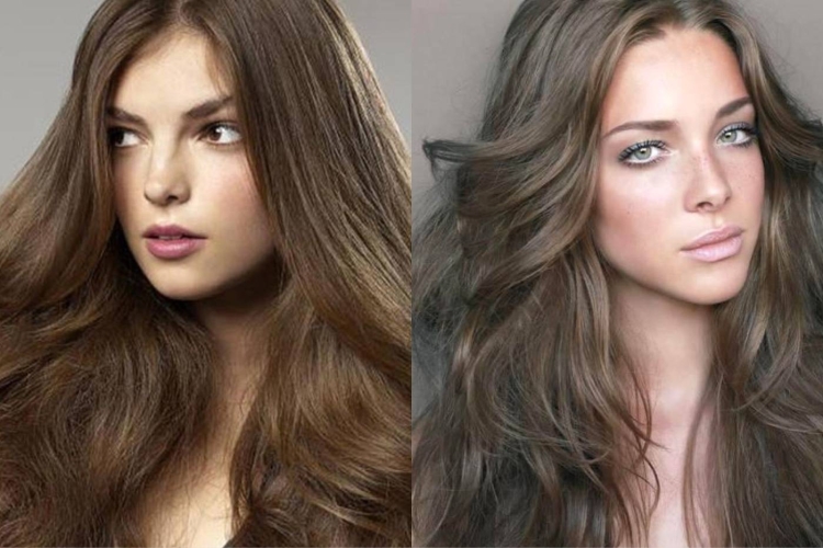 Русые и темно русые оттенки волос