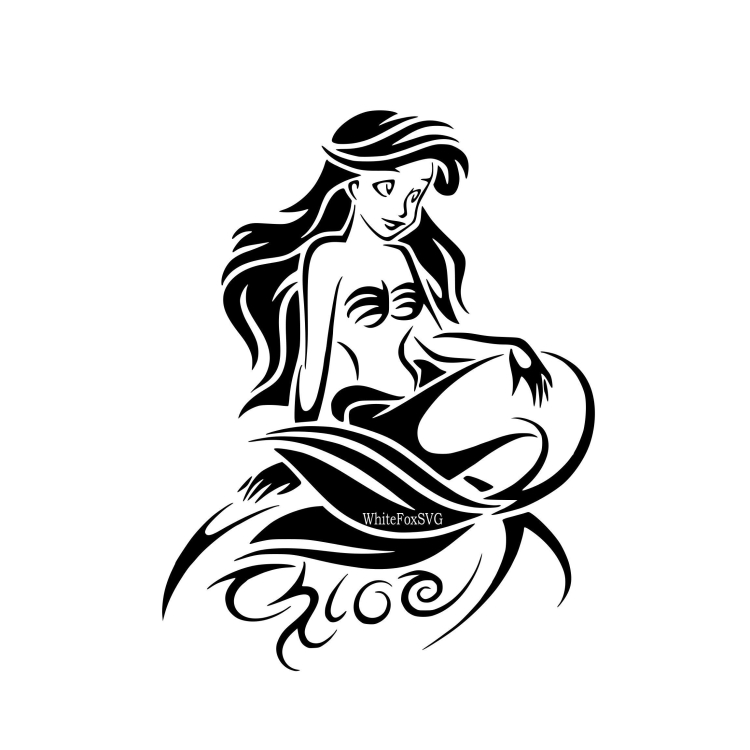 Силуэт русалки