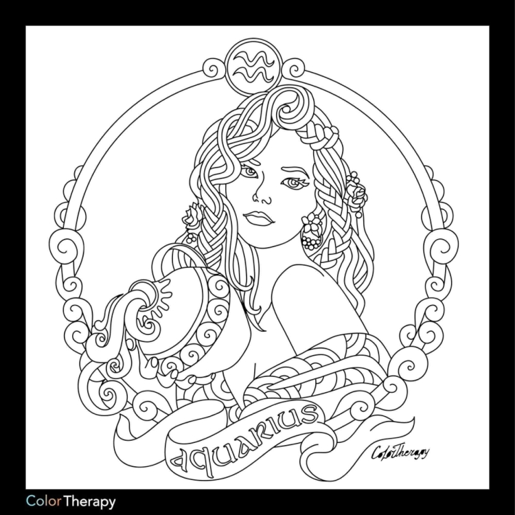Раскраски антистресс знаки зодиака