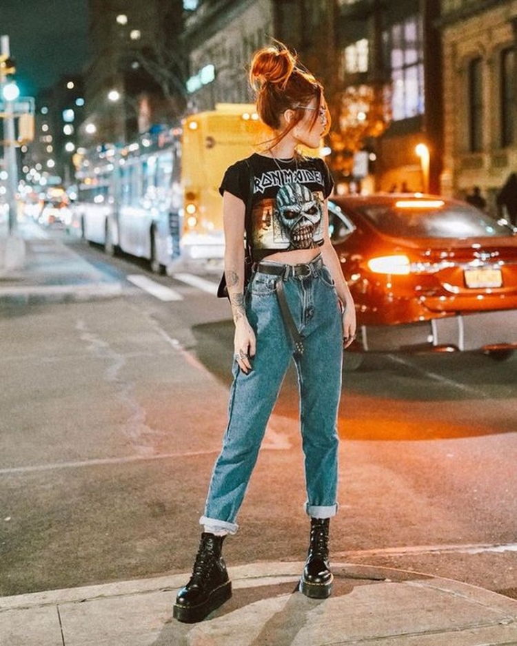 Джинсы в стиле гранж