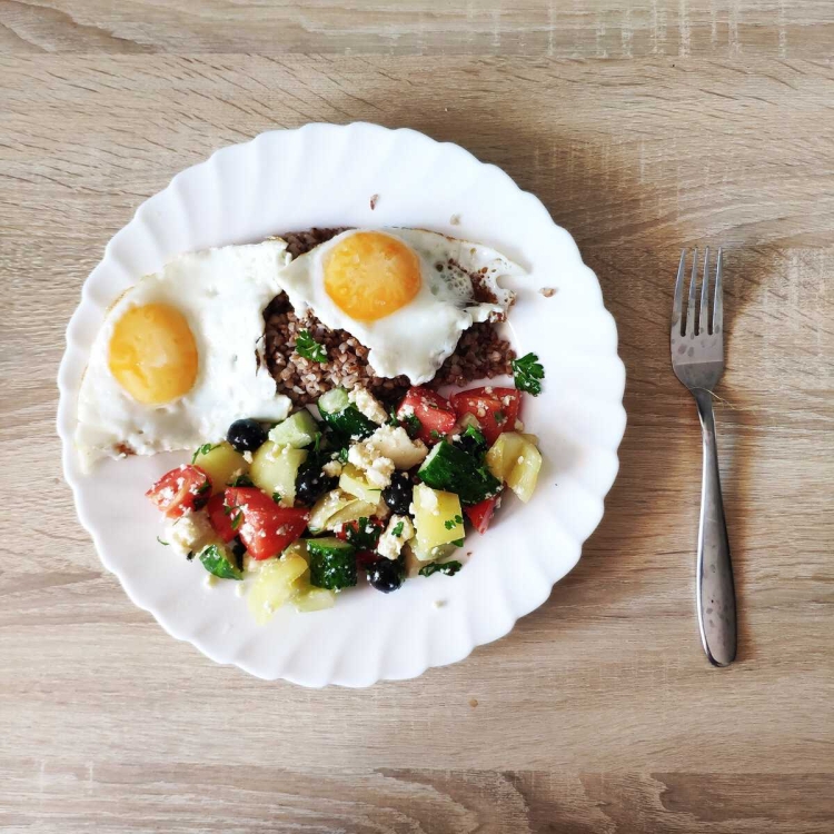 ПП яичница на завтрак