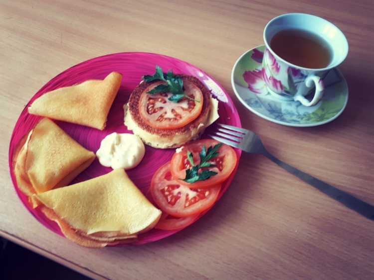 Красивый завтрак с кофе